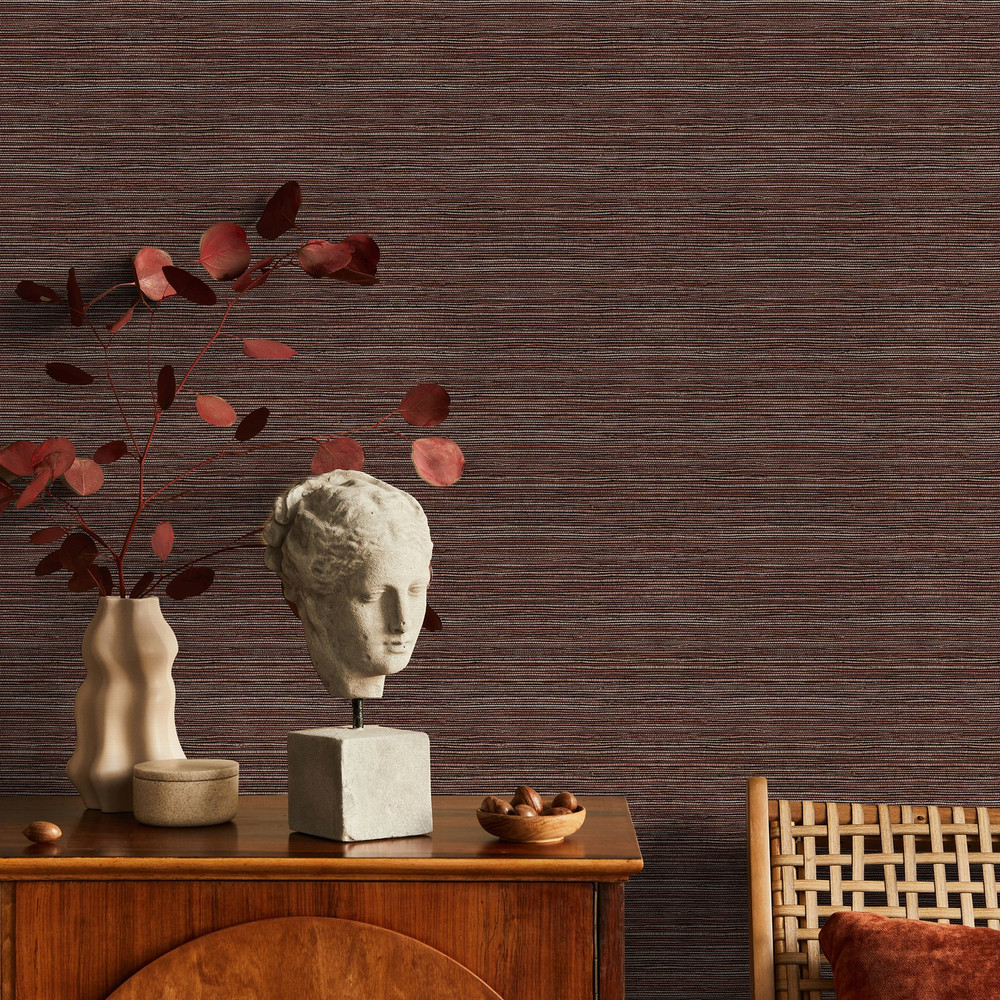 Emperor Grasscloth Terracotta Wallpaper - 128772_ROOMSET_EMPEROR GRASSCLOTH TERRA_01.jpg