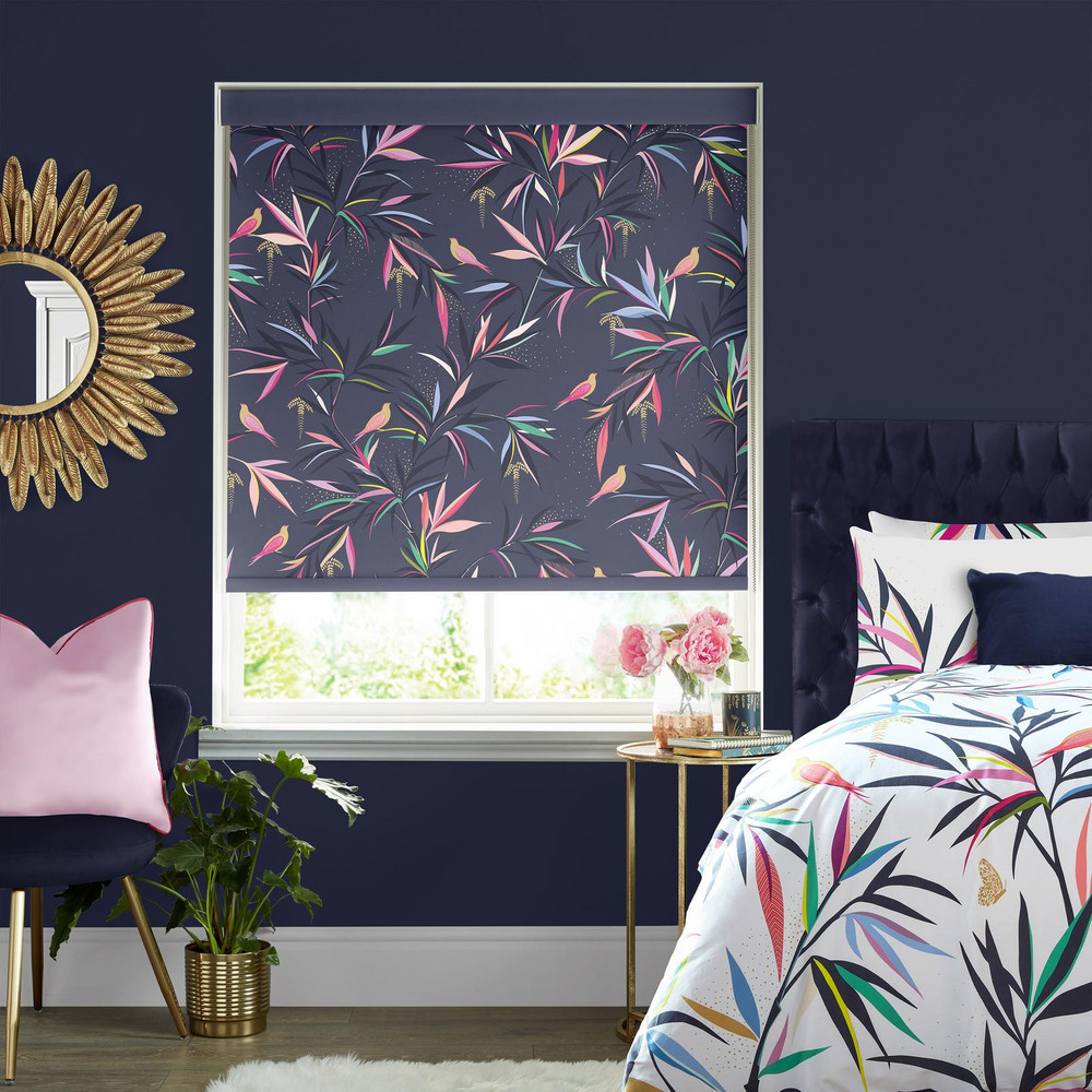 Bamboo Smokey Blue Roller Blind - 130743rol_ROOMSET_01.jpg