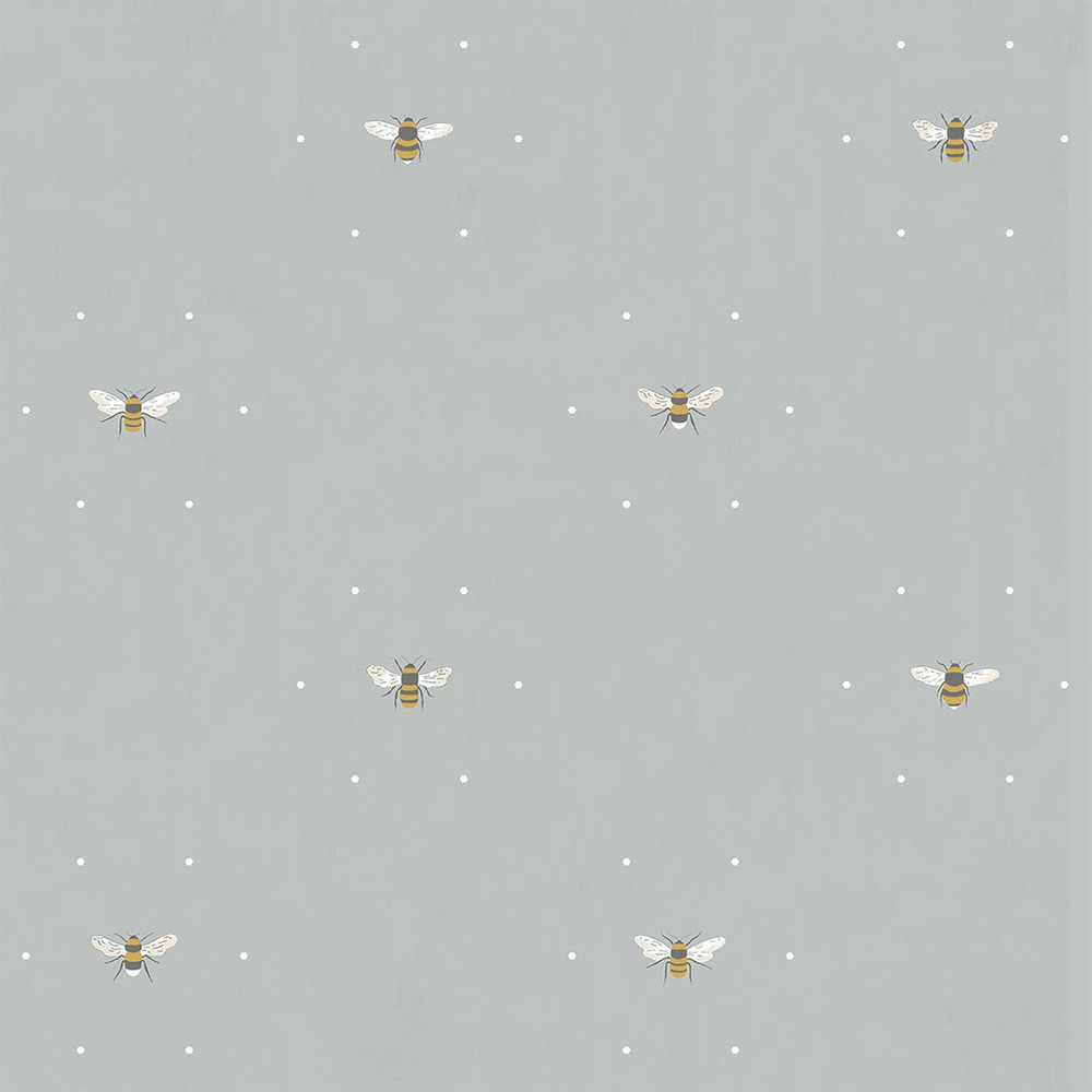 Bee Pale Slate Roller Blind by Sophie Allport - 131180rol_DETAIL_01.jpg