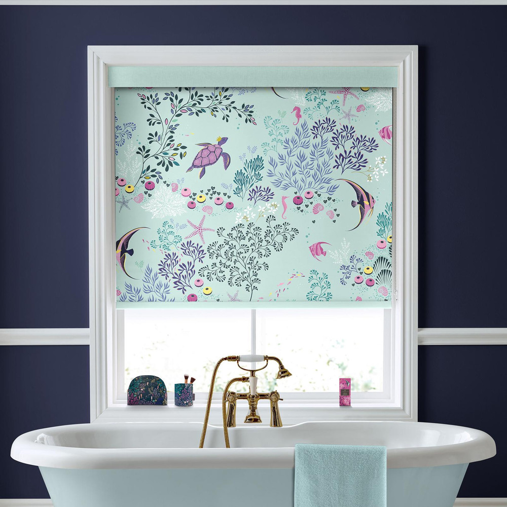 Underwater Aqua Roller Blind by Sara Miller - 131151rol_ROOMSET_01.jpg