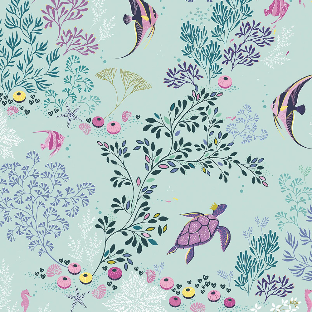Underwater Aqua Roller Blind by Sara Miller - 131151rol_DETAIL_01.jpg