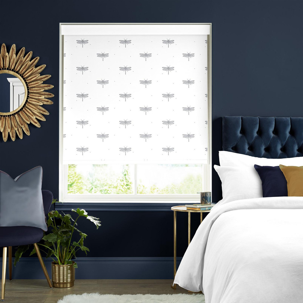 Dragonfly White Roller Blind by Sara Miller - 131083rol_ROOMSET_01.jpg