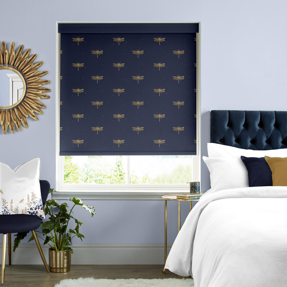 Dragonfly Navy Roller Blind - 131079rol_ROOMSET_01.jpg