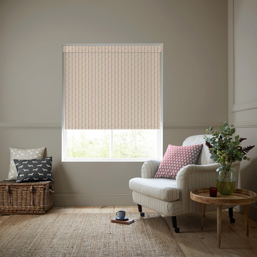 George Stripe Print Red Roller Blind - 131047rol_ROOMSET_01.jpg