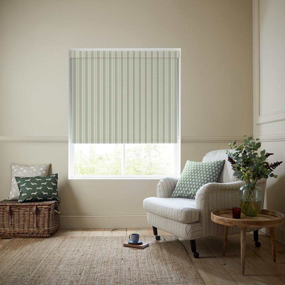 Cornish Stripe Fern Roller Blind by Emily Bond - 131032rol_ROOMSET_01.jpg