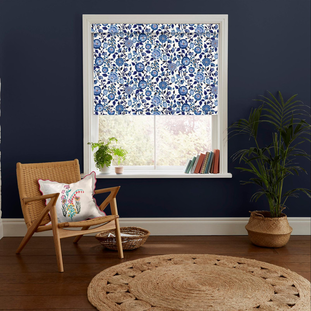 Strawberry Gardens Blue Roller Blind - 130993rol_ROOMSET_01.jpg