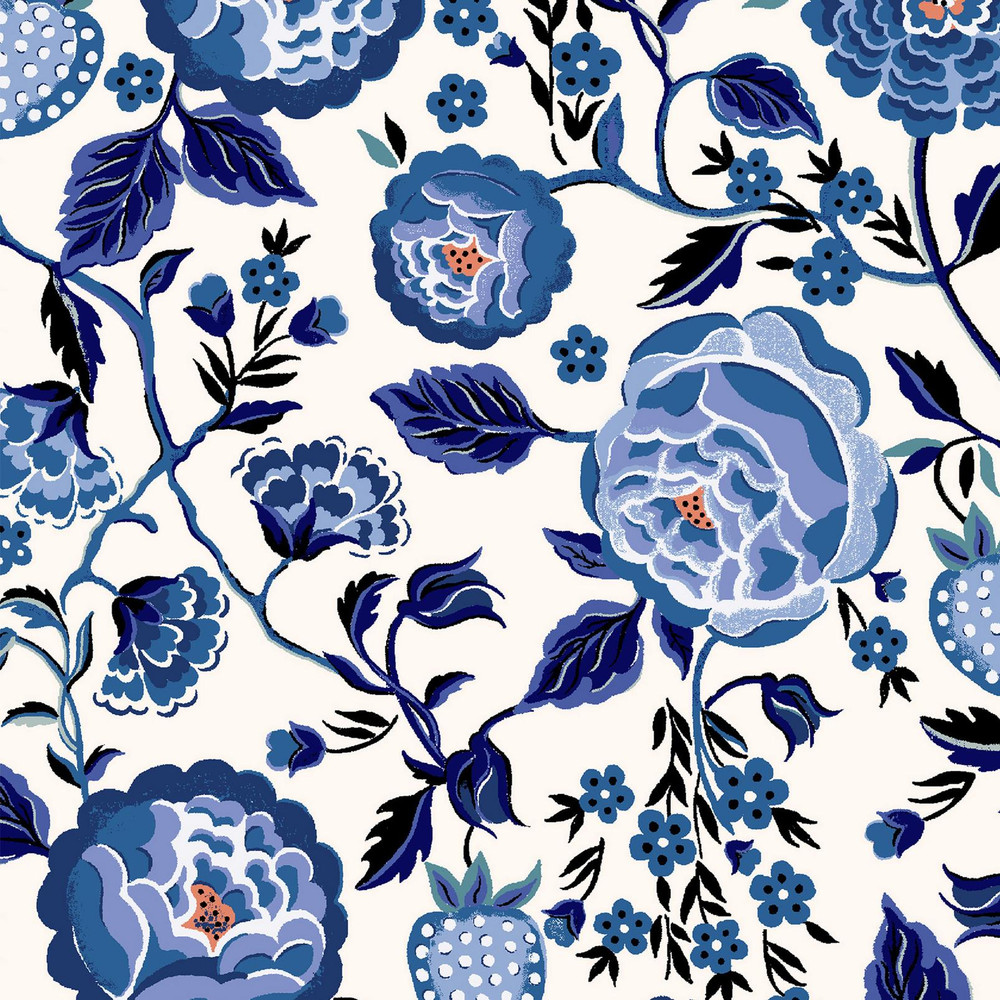 Strawberry Gardens Blue Roller Blind - 130993rol_DETAIL_01.jpg