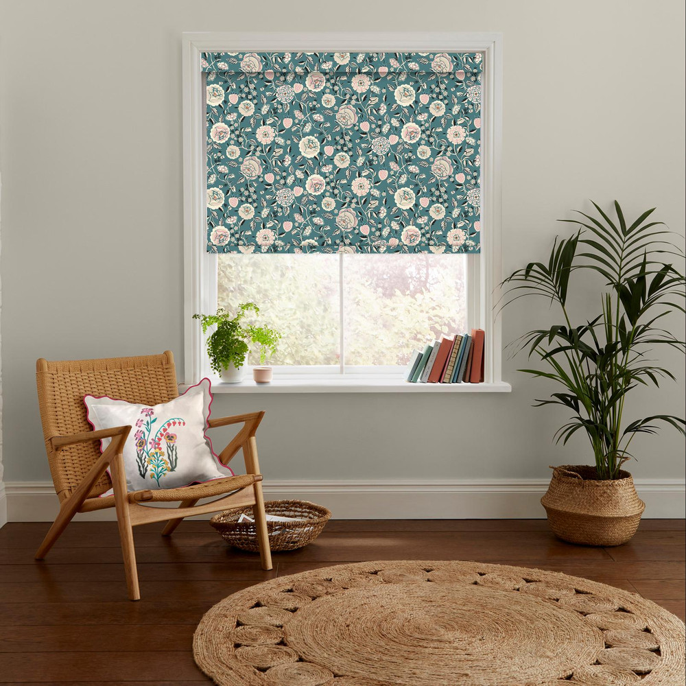 Strawberry Gardens Teal Roller Blind by Cath Kidston - 131001rol_ROOMSET_01.jpg