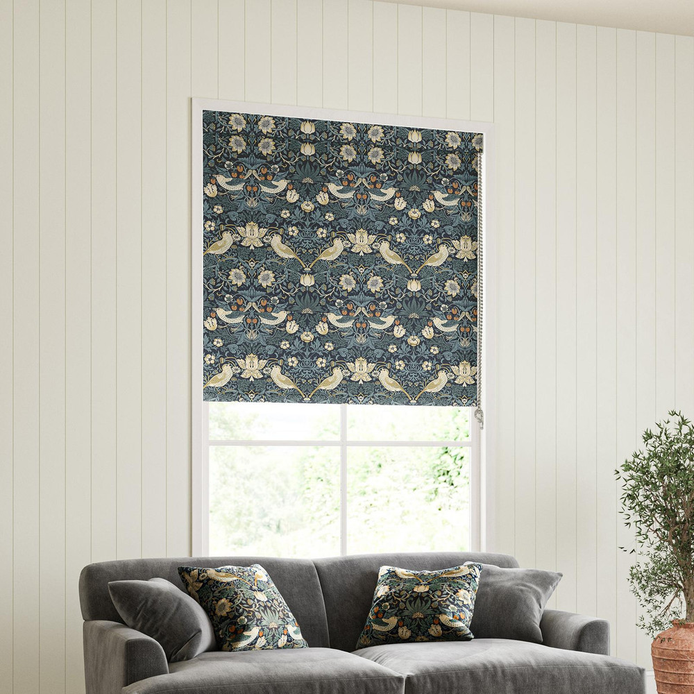 Strawberry Thief Indigo Roller Blind - 130881rol_ROOMSET_01.jpg