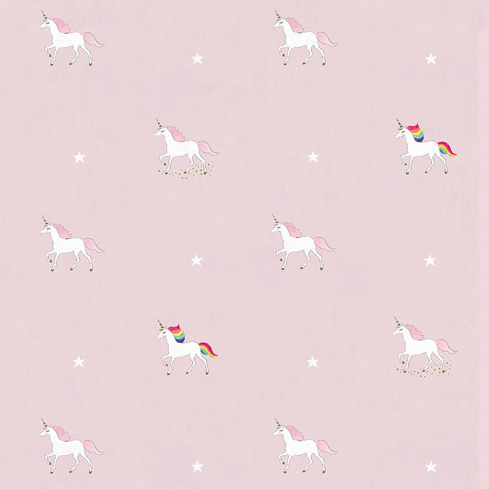 Unicorn Soft Pink Roller Blind by Sophie Allport - 130812rol_DETAIL_01.jpg