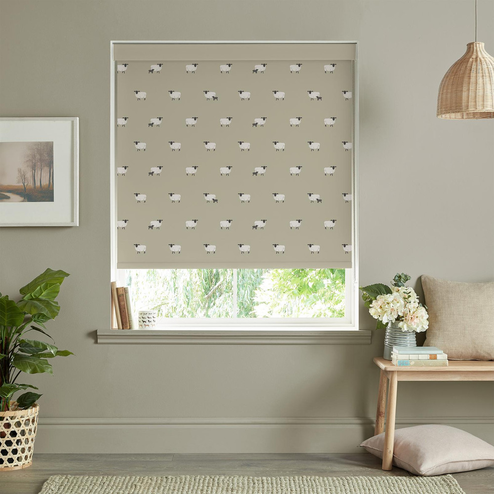 Sheep Sand Roller Blind by Sophie Allport - 130796rol_ROOMSET_01.jpg