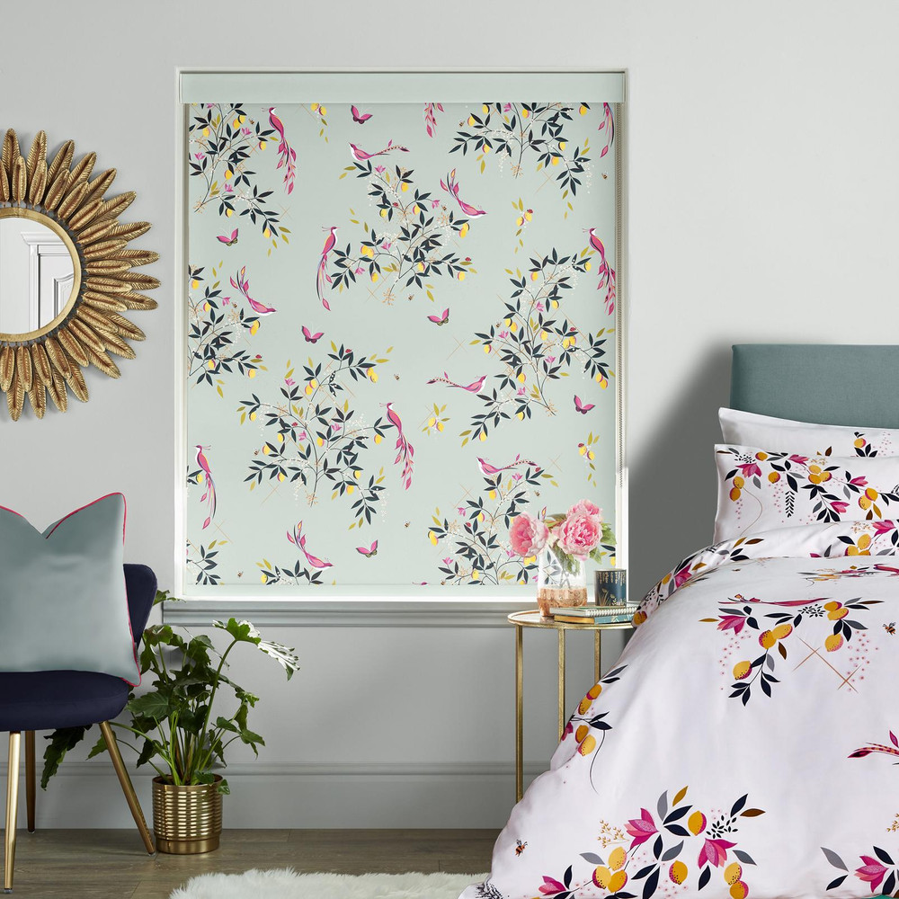 Birds & Trellis Duckegg Roller Blind by Sara Miller - 131071rol_ROOMSET_02.jpg