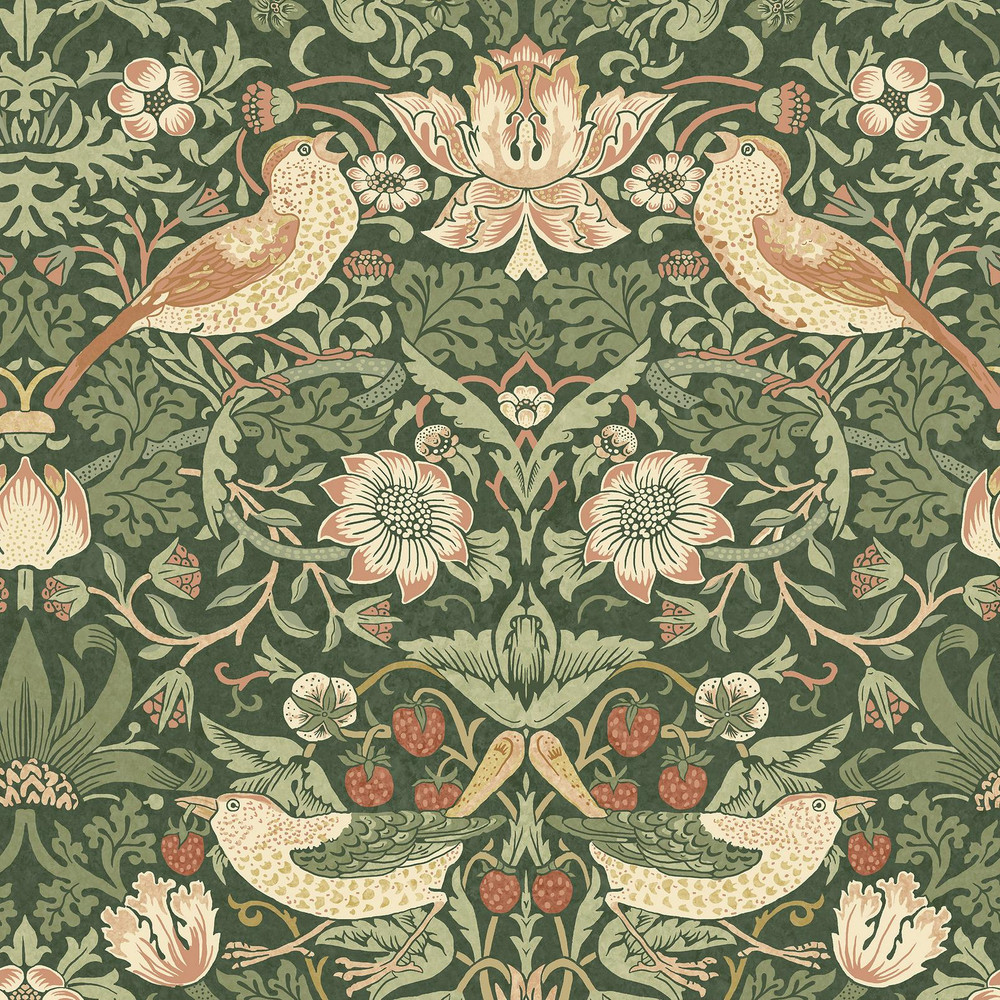 Strawberry Thief Nettle Roller Blind - 130884rol_DETAIL_01.jpg