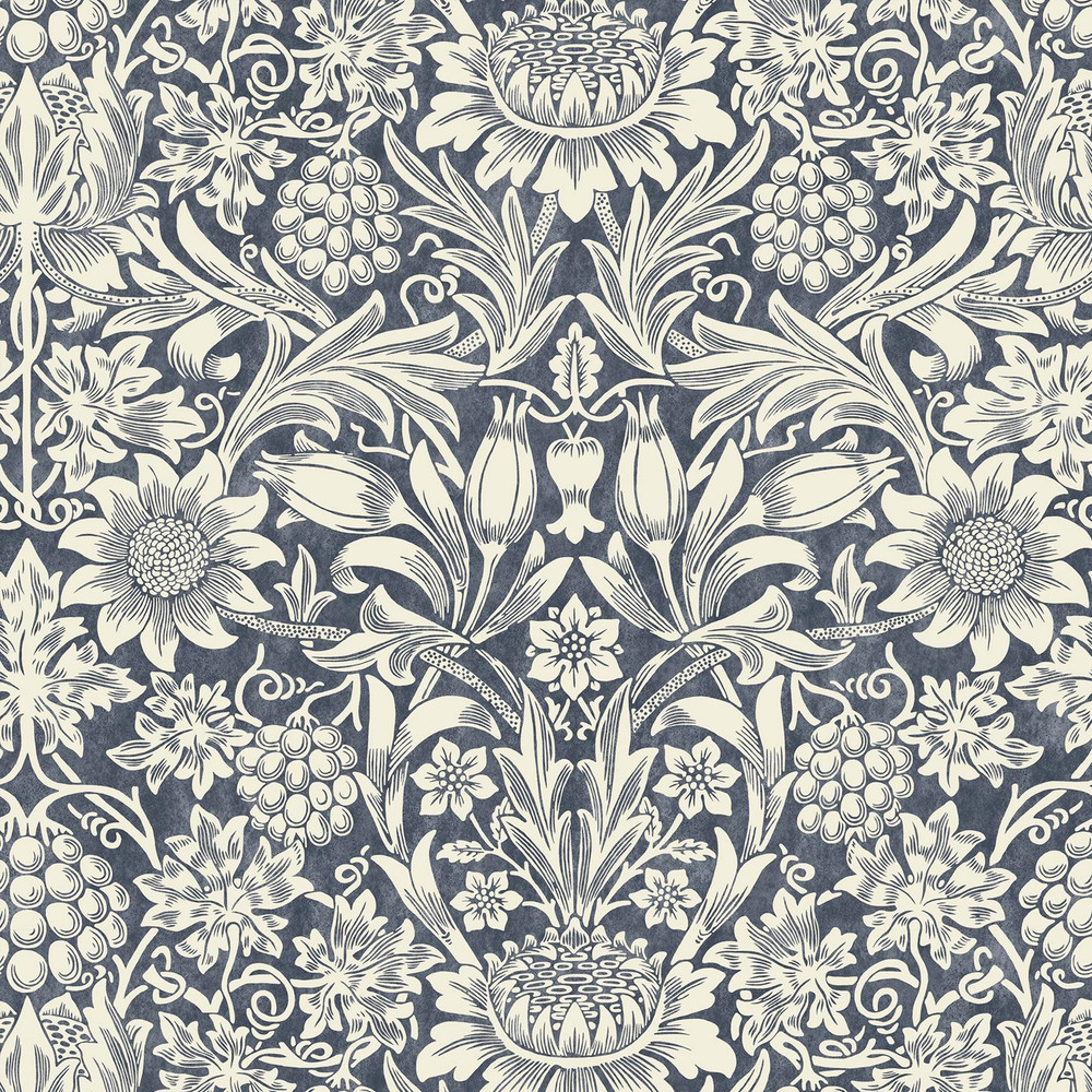 Sunflower Indigo Roller Blind by William Morris At Home - 130896rol_DETAIL_01.jpg