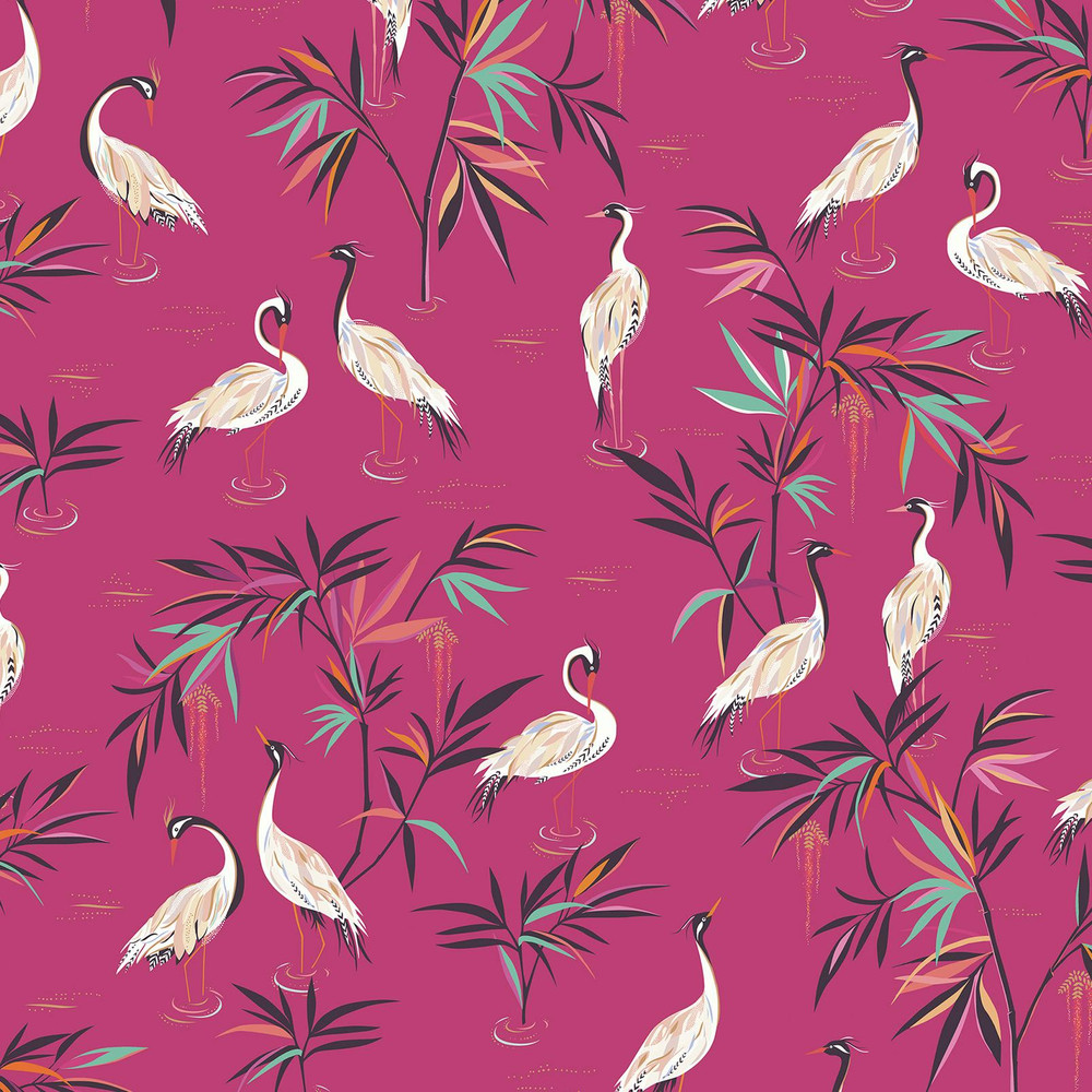 Heron Fuchsia Curtains by Sara Miller - 131096cur_DETAIL_01.jpg