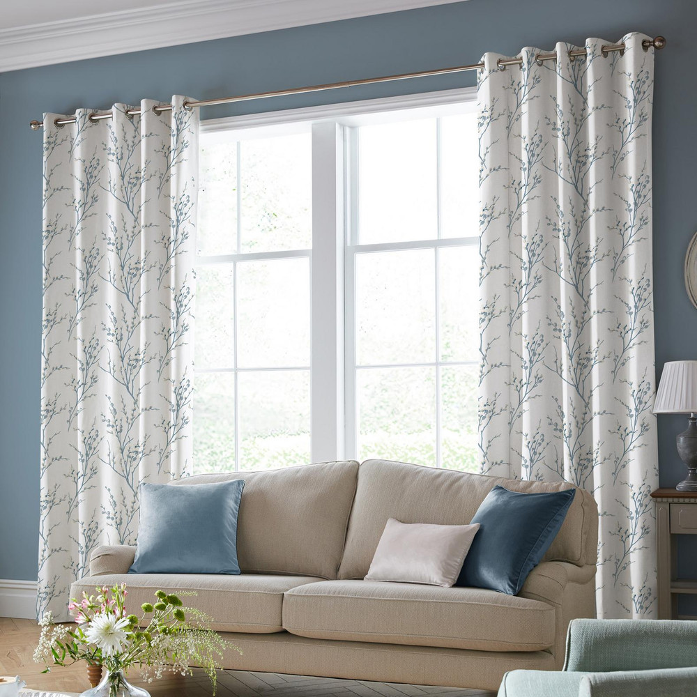 Pussy Willow Off White/Seaspray Curtains by Laura Ashley - 130717cur_ROOMSET_01.jpg