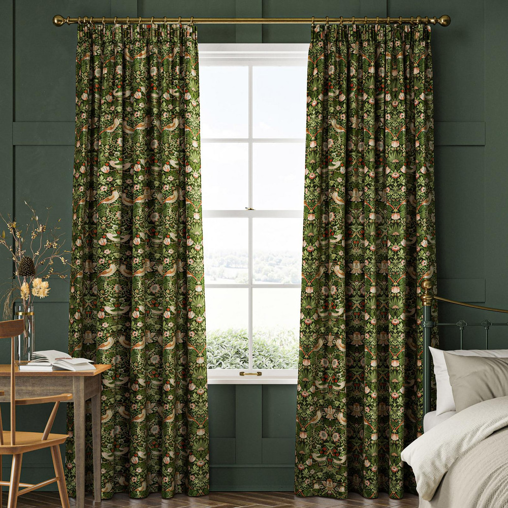 Strawberry Thief Velvet Nettle Curtains by William Morris At Home - 130889cur_ROOMSET_01.jpg