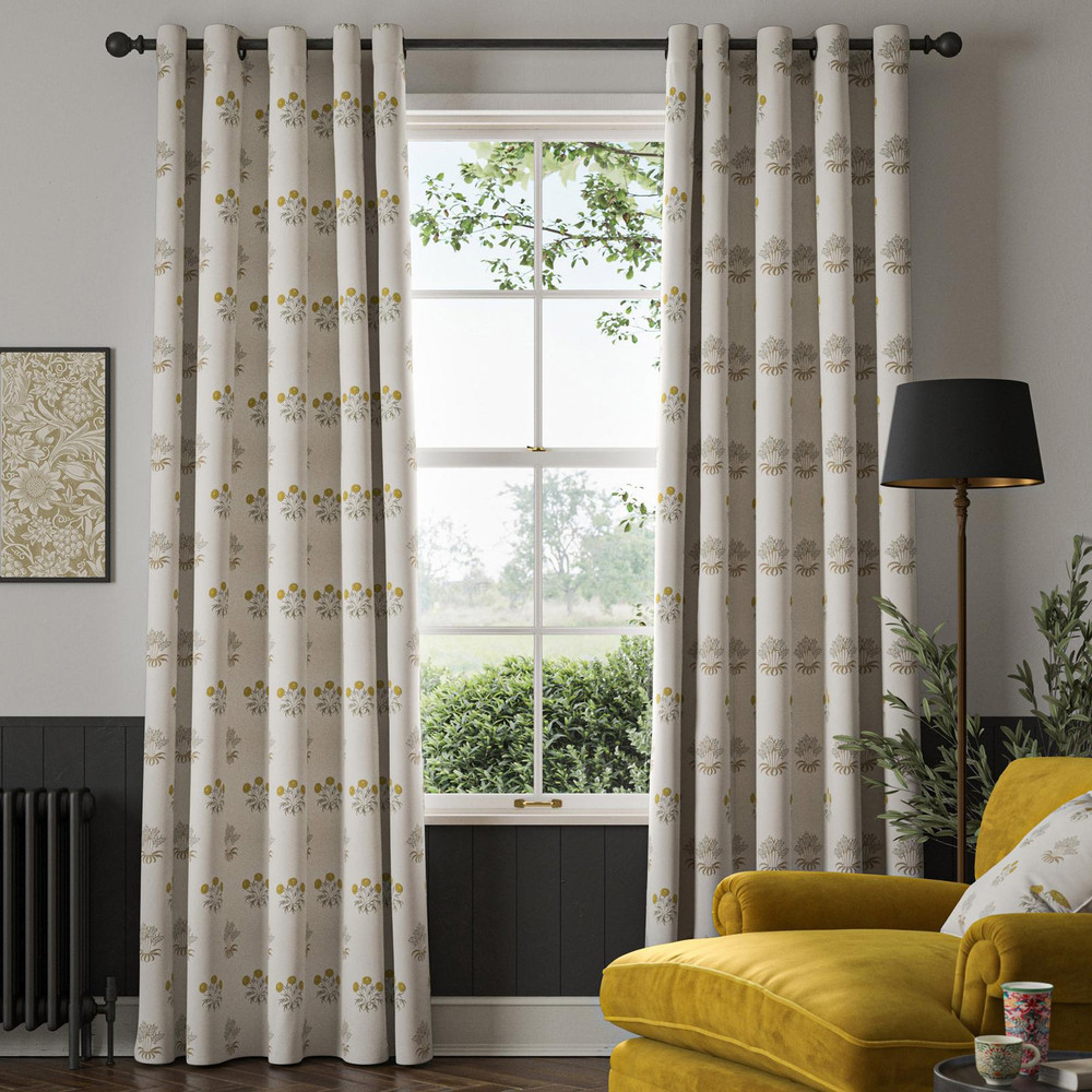 Lily Flower Embroidery Ochre Curtains by William Morris At Home - 130848cur_ROOMSET_01.jpg