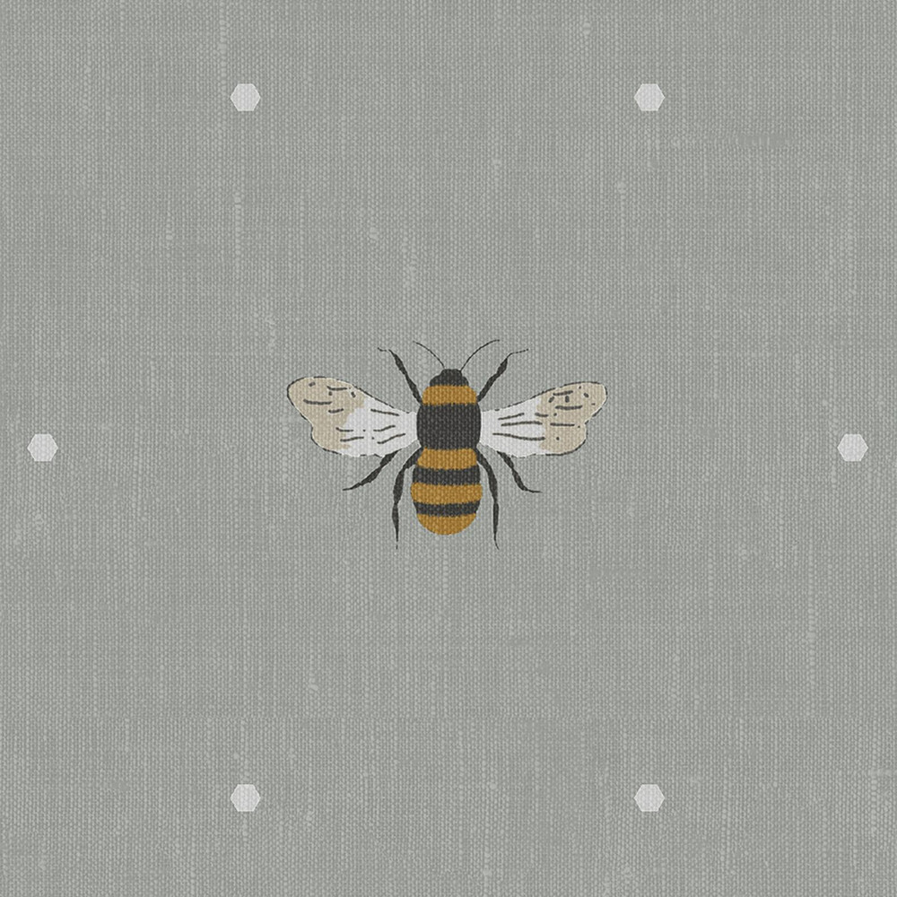 Bee Pale Curtains by Sophie Allport - 131177cur_DETAIL_01.jpg