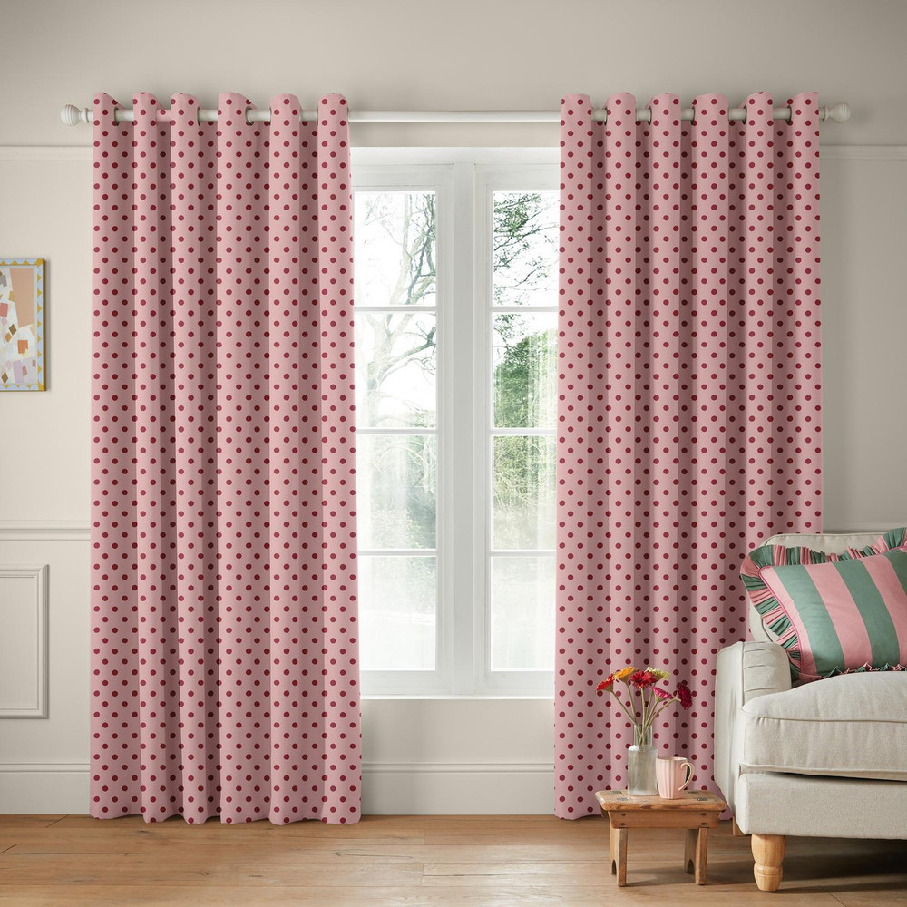 Button Spot Pink & Red Curtains by Cath Kidston - 130918cur_ROOMSET_01.jpg