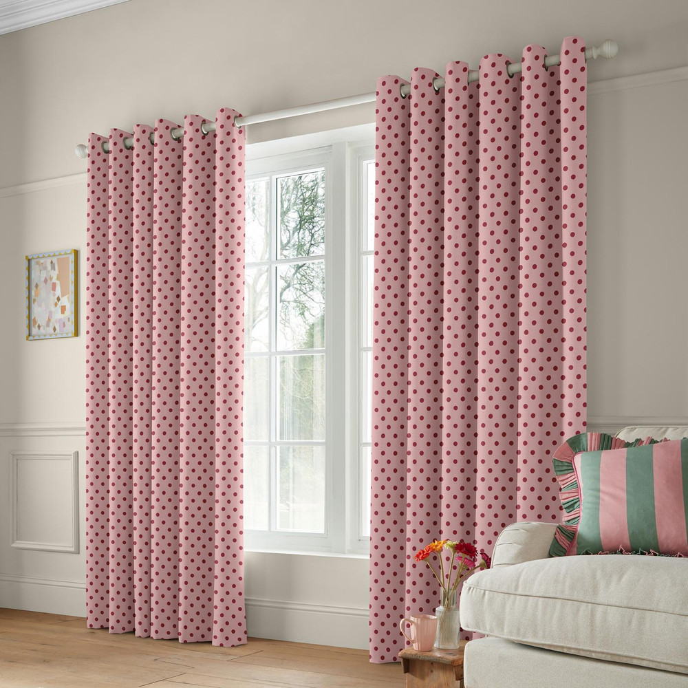 Button Spot Pink & Red Curtains by Cath Kidston - 130918cur_ROOMSET_02.jpg