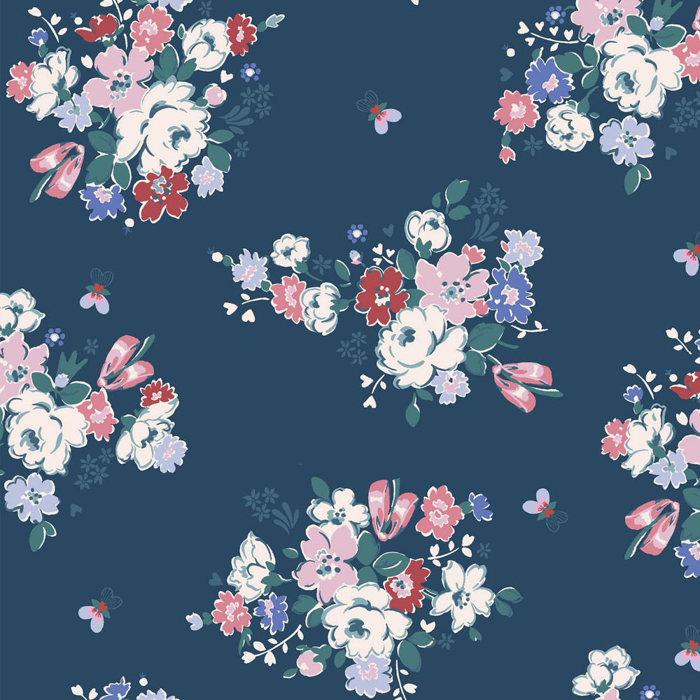 Clifton Floral Navy Curtains by Cath Kidston - 130942cur_DETAIL_01.jpg