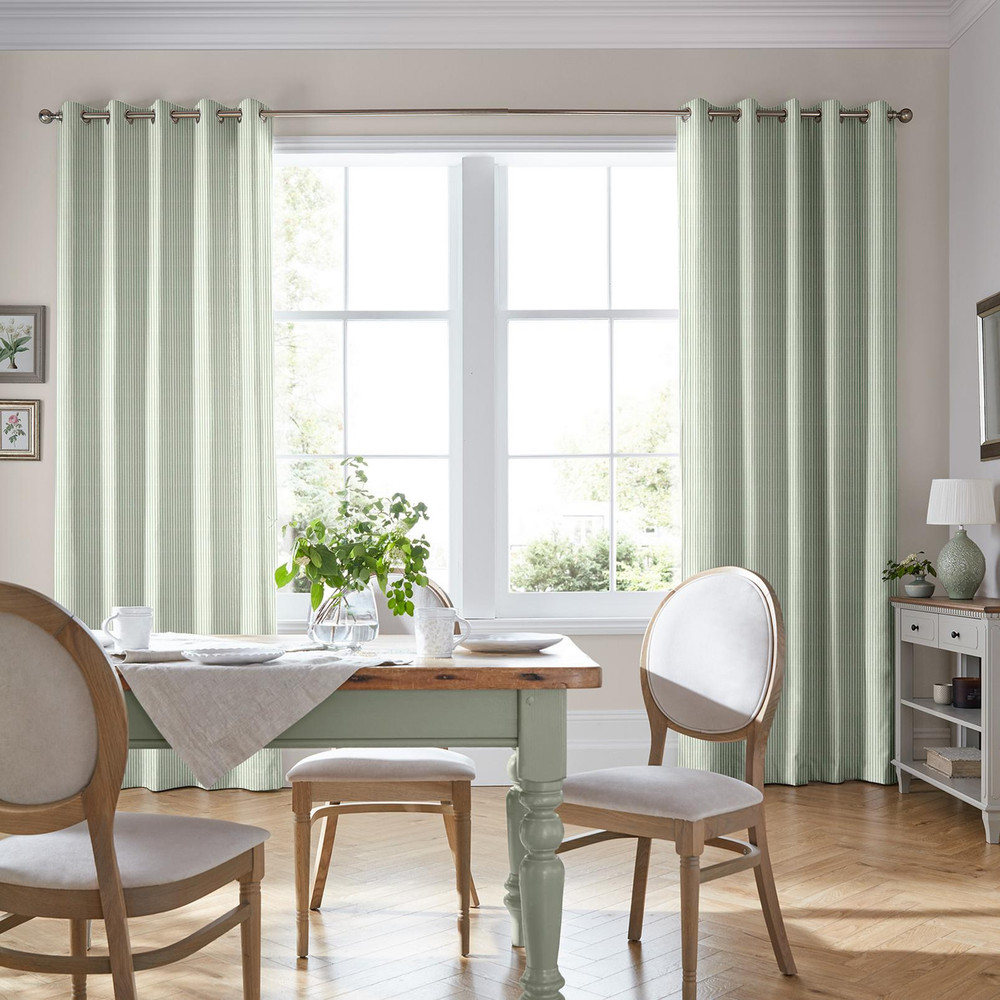 Candy Stripe Bottle Green Curtains by Laura Ashley - 130670cur_ROOMSET_01.jpg