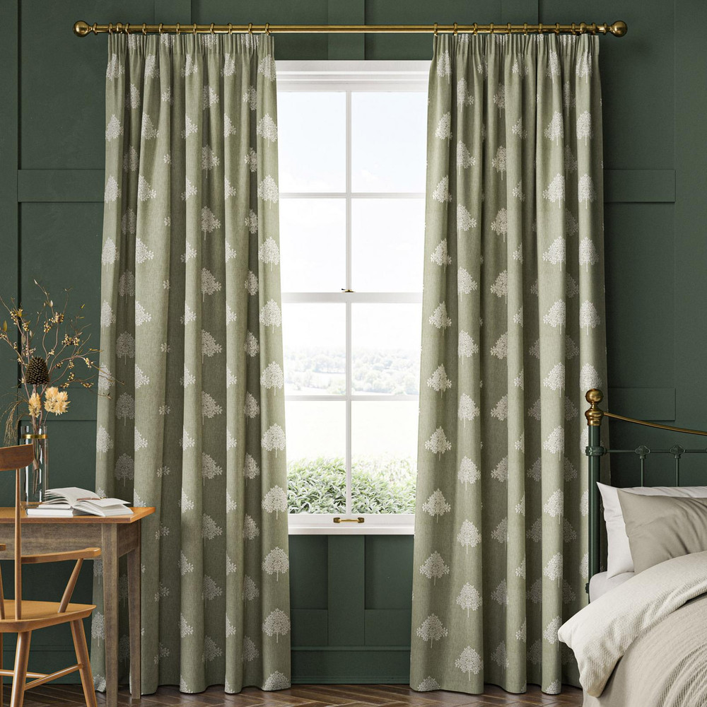 Marigold Tree Embroidery Nettle Curtains by William Morris At Home - 130850cur_ROOMSET_01.jpg