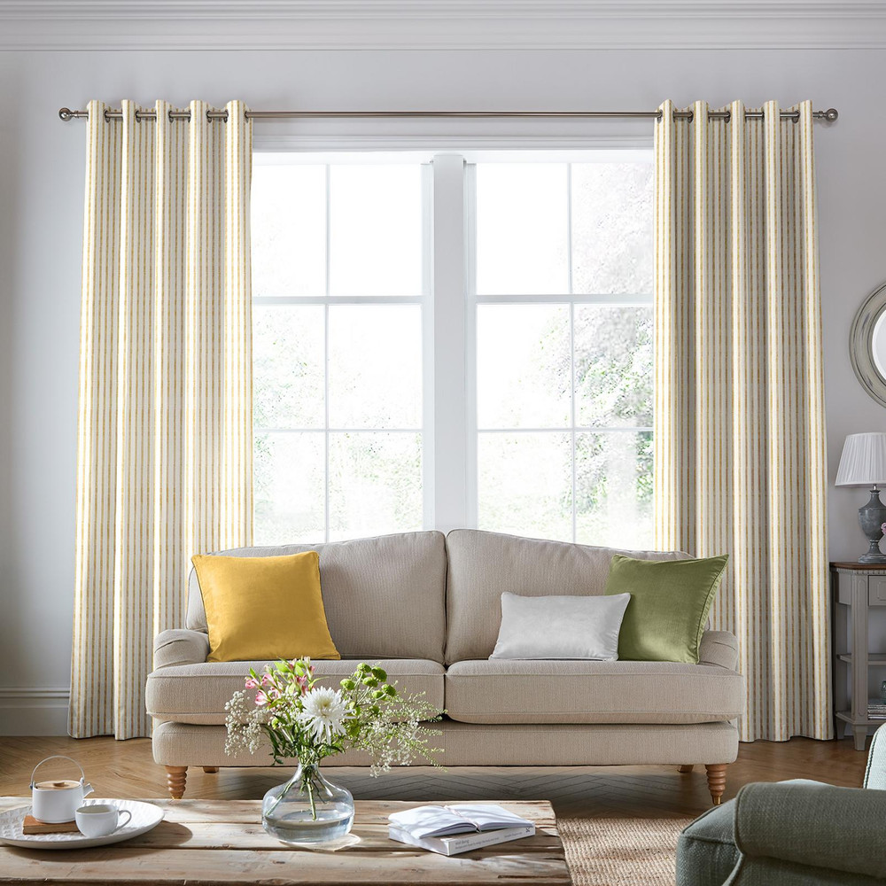 Candy Stripe Dijon Curtains by Laura Ashley - 130671cur_ROOMSET_01.jpg
