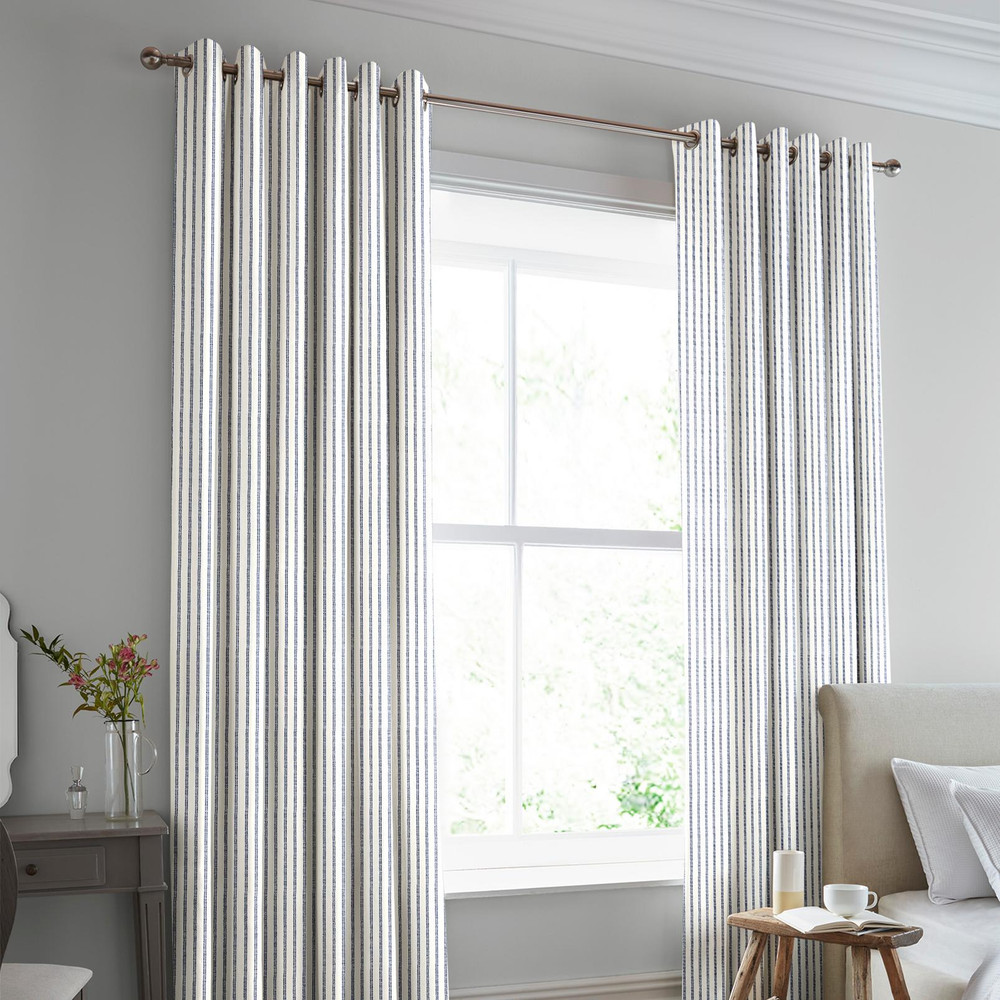 Candy Stripe French Navy Curtains by Laura Ashley - 130672cur_ROOMSET_02.jpg