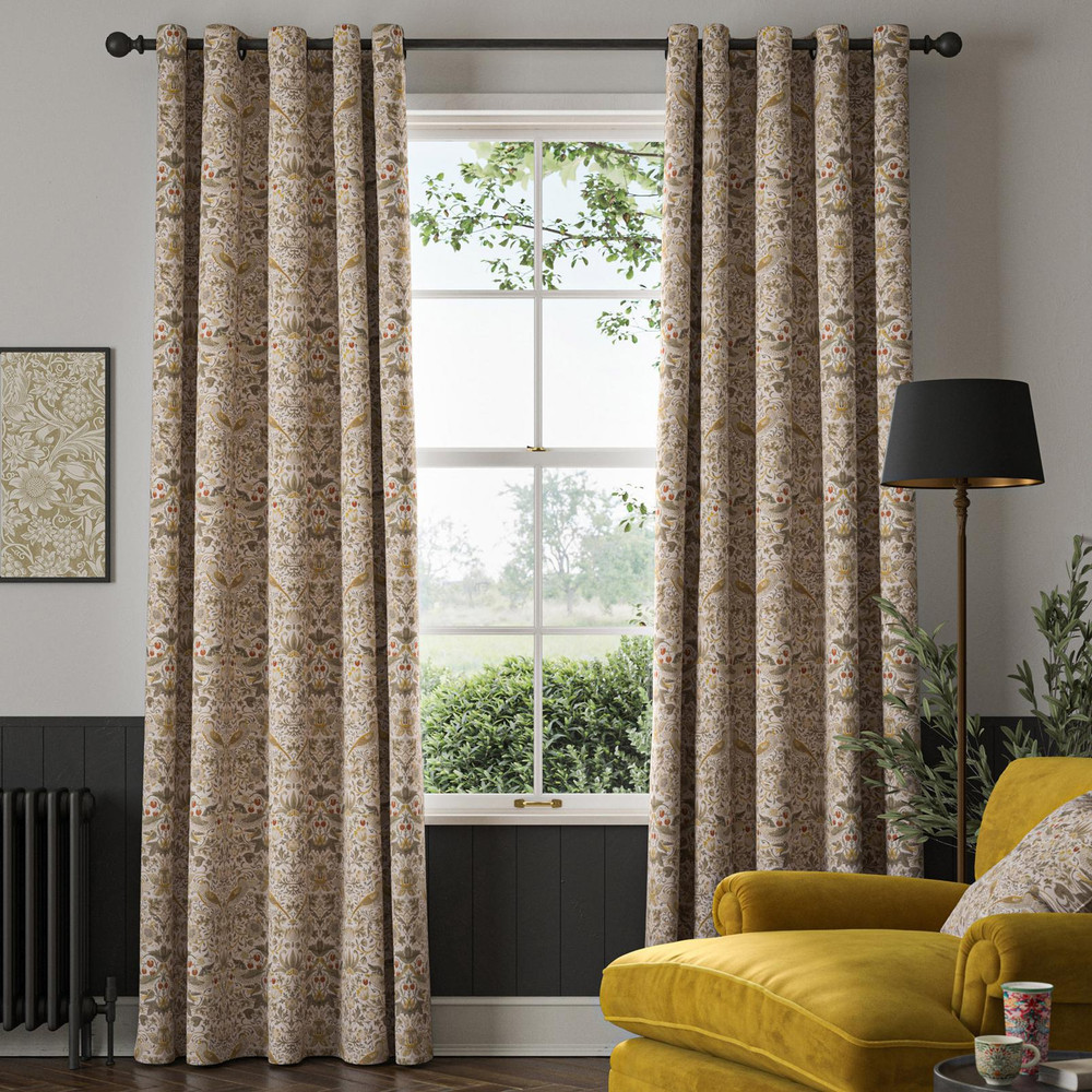Strawberry Thief Ochre Curtains by William Morris At Home - 130885cur_ROOMSET_01.jpg