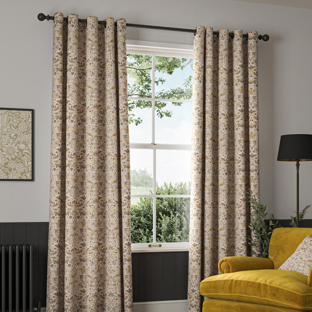 Strawberry Thief Ochre Curtains by William Morris At Home - 130885cur_ROOMSET_02.jpg