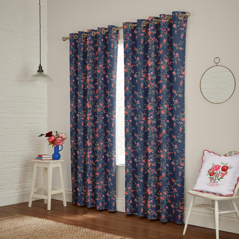 Millfield Blossom Navy Curtains - 130963cur_ROOMSET_02.jpg