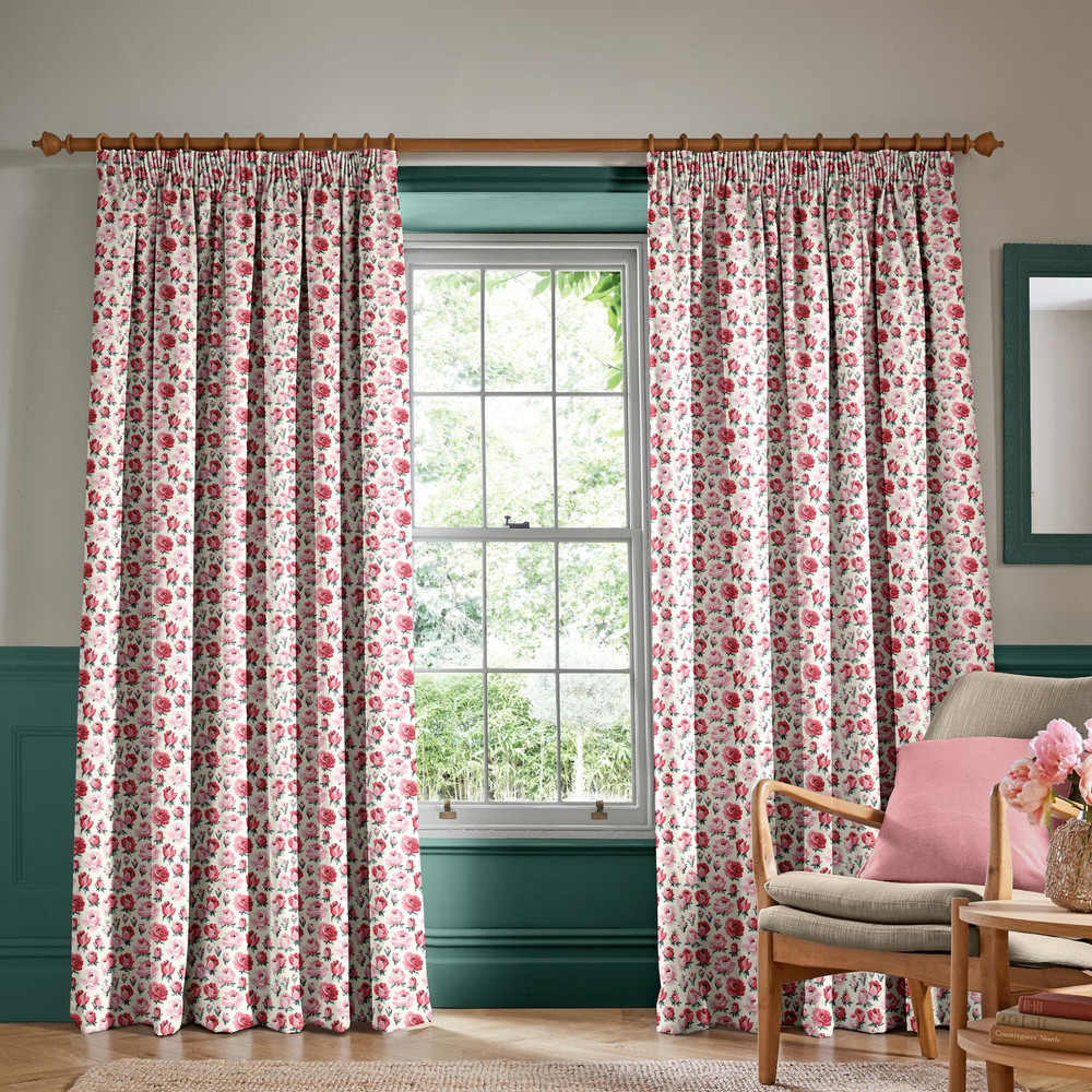 Rose Bud Pink & Red Curtains by Cath Kidston - 130978cur_ROOMSET_01.jpg