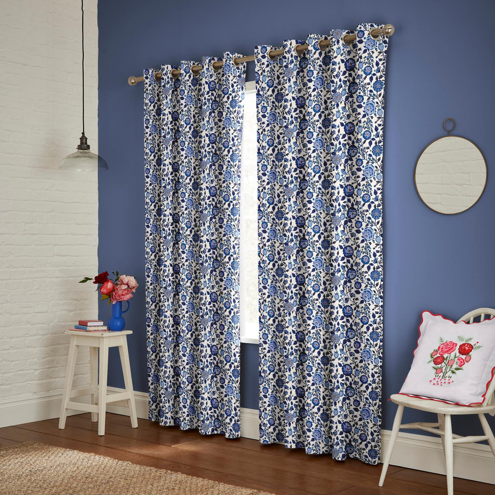 Strawberry Gardens Blue Curtains by Cath Kidston - 130994cur_ROOMSET_02.jpg