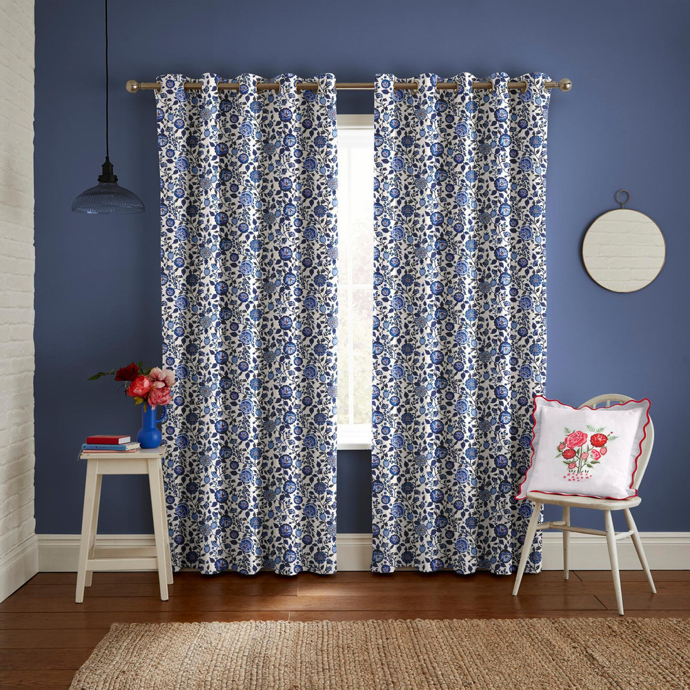 Strawberry Gardens Blue Curtains by Cath Kidston - 130994cur_ROOMSET_01.jpg