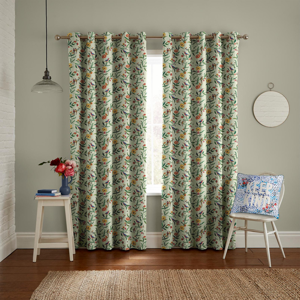 Summer Birds Green Curtains - 131003cur_ROOMSET_01.jpg