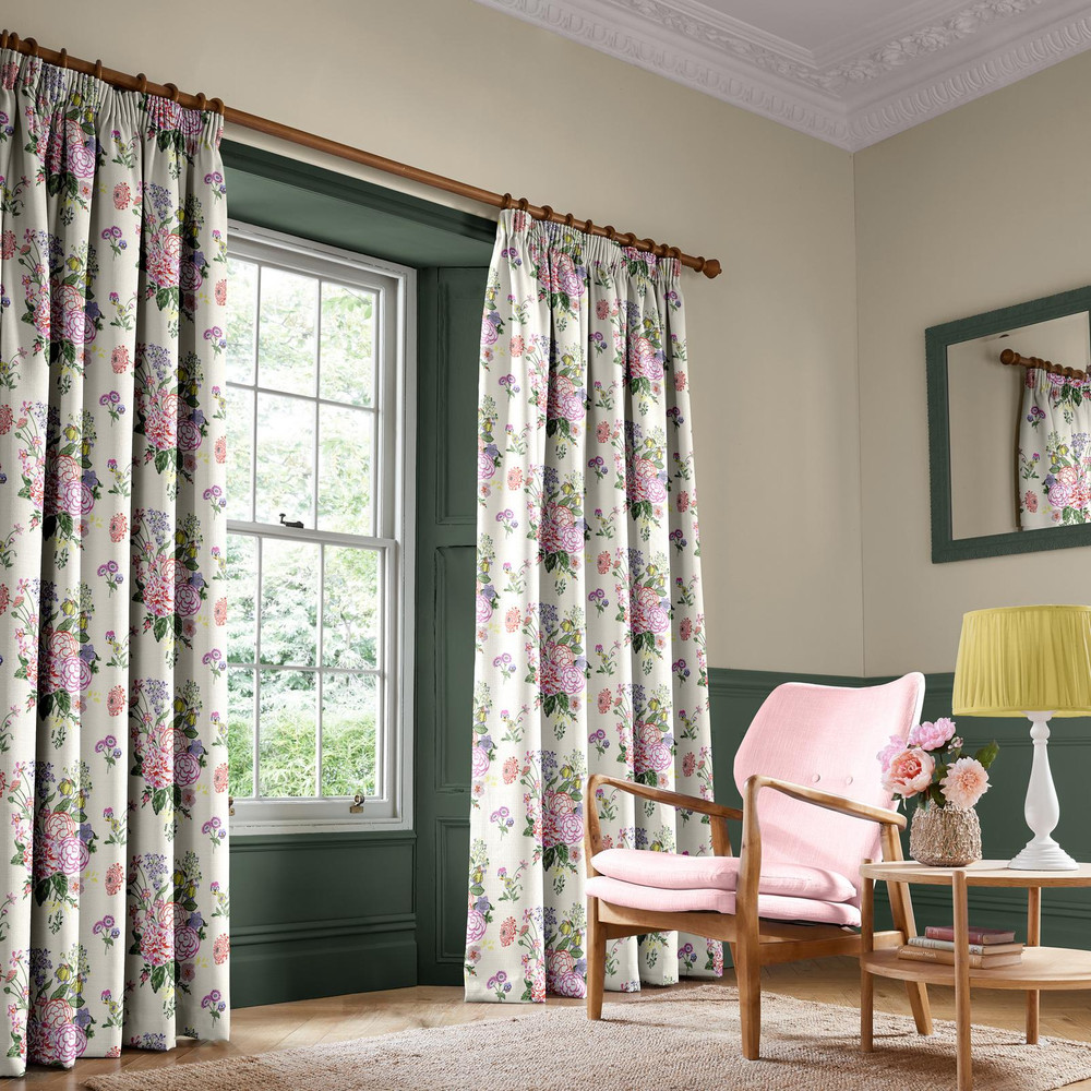 Summer Floral Cream Curtains - 131010cur_ROOMSET_02.jpg
