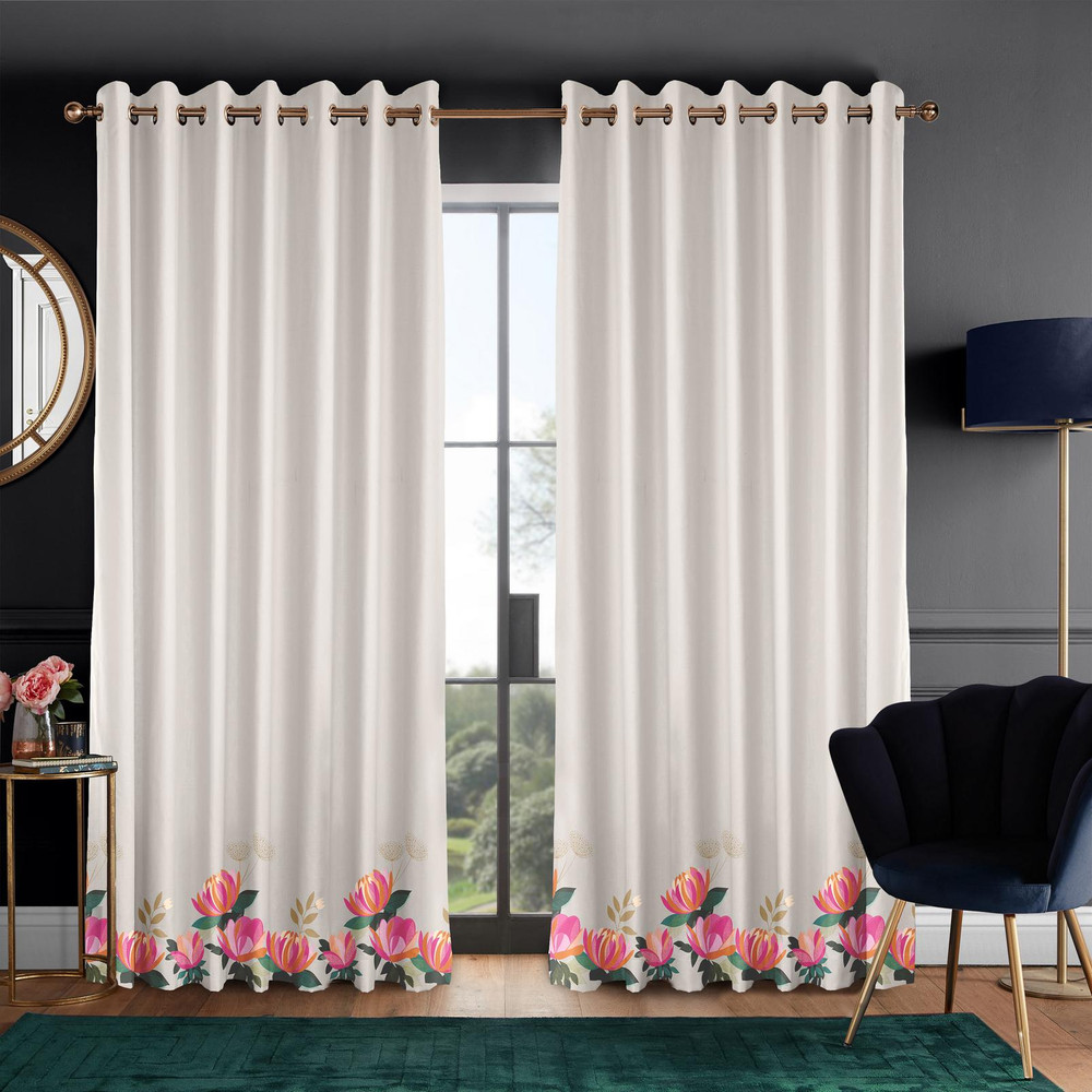 Peony Border Pale Grey Curtains by Sara Miller - 131128cur_ROOMSET_01.jpg