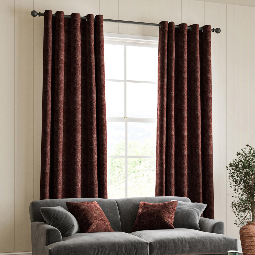 Marigold Velvet Berry Curtains by William Morris At Home - 130851cur_ROOMSET_02.jpg
