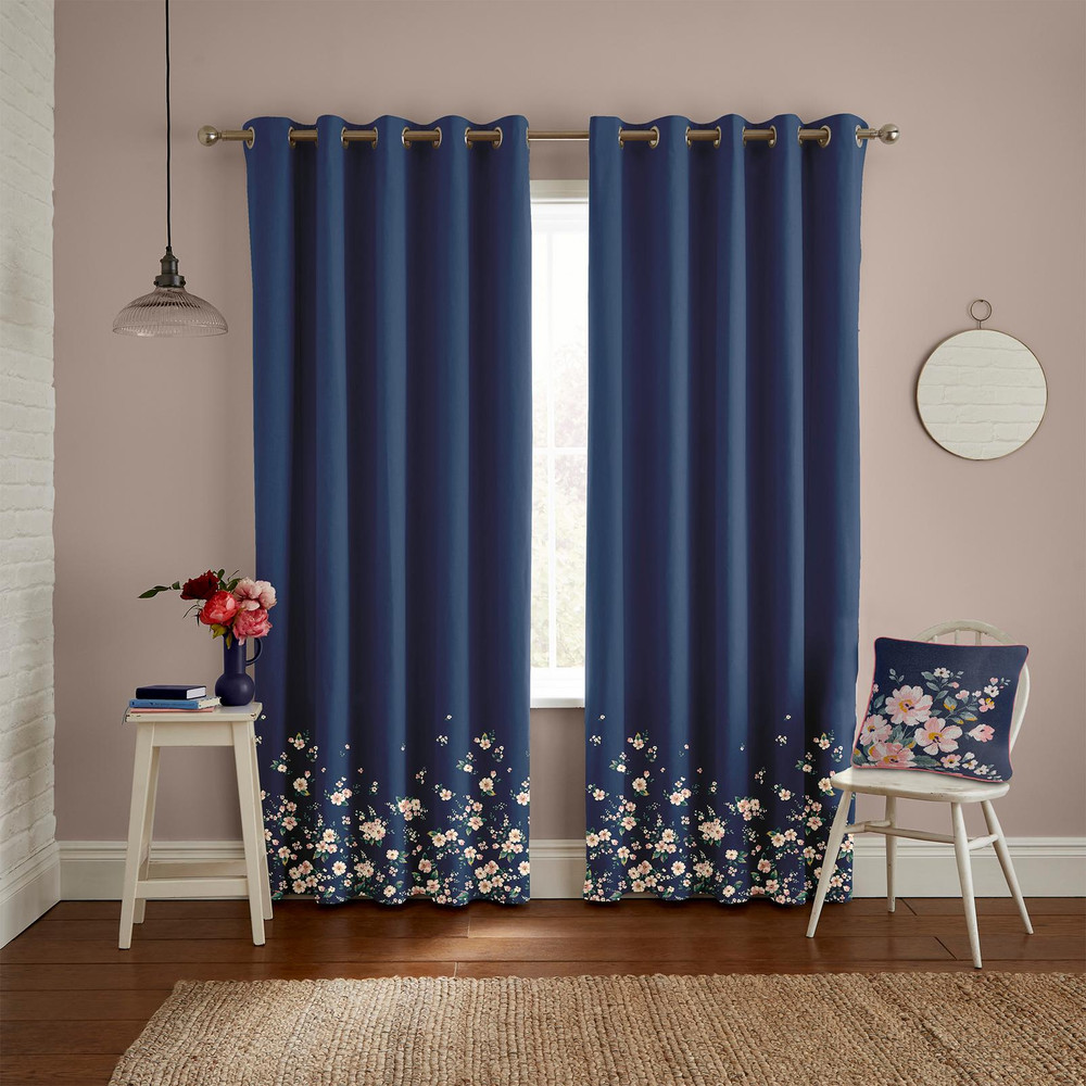 Spitalfields Border Navy Curtains by Cath Kidston - 130983cur_ROOMSET_01.jpg