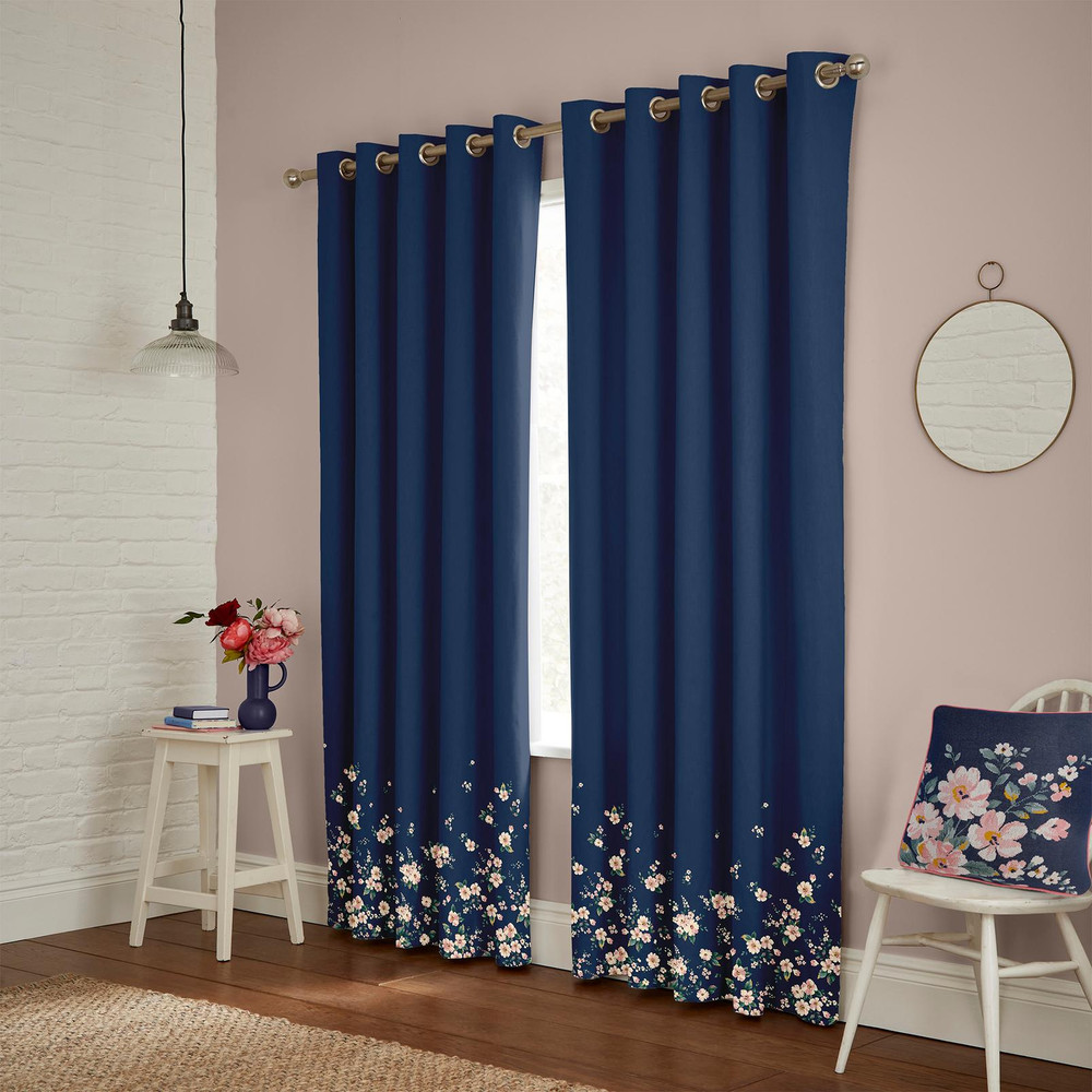 Spitalfields Border Navy Curtains by Cath Kidston - 130983cur_ROOMSET_02.jpg