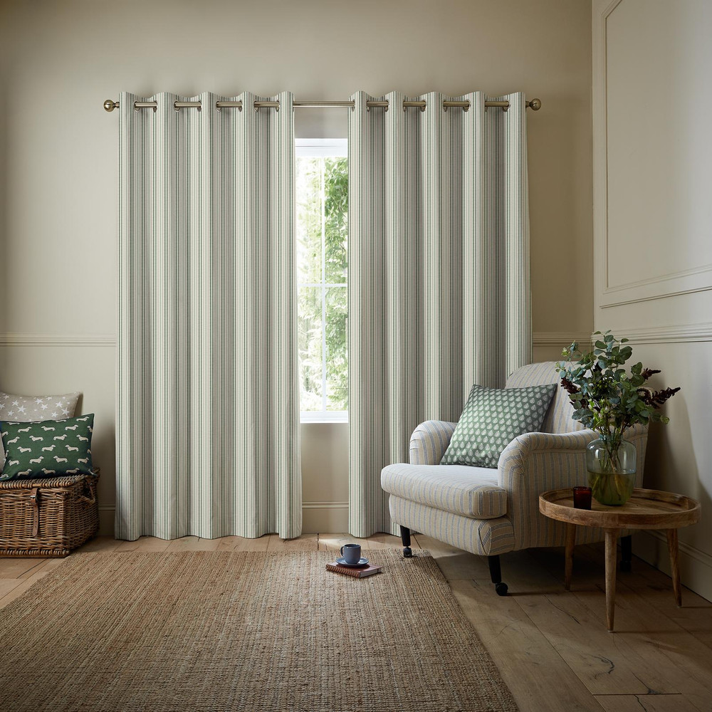 Cornish Stripe Fern Curtains by Emily Bond - 131030cur_ROOMSET_01.jpg