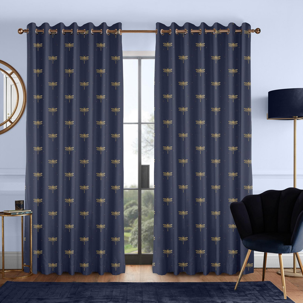 Dragonfly Navy Curtains - 131076cur_ROOMSET_01.jpg