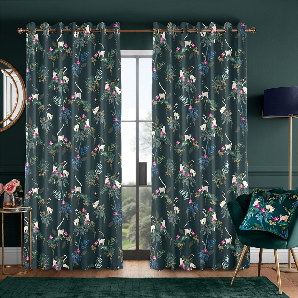Lemur Forest Green Curtains by Sara Miller - 131116cur_ROOMSET_01.jpg