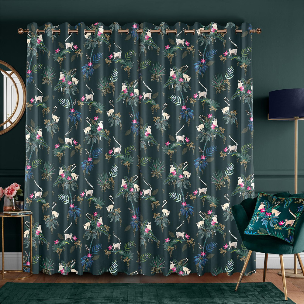 Lemur Forest Green Curtains by Sara Miller - 131116cur_ROOMSET_02.jpg