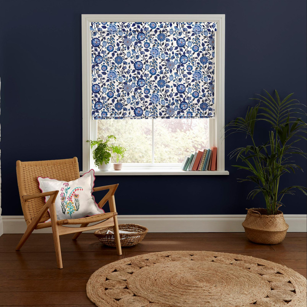 Strawberry Gardens Blue Roman Blind by Cath Kidston - 130994rom_ROOMSET_01.jpg