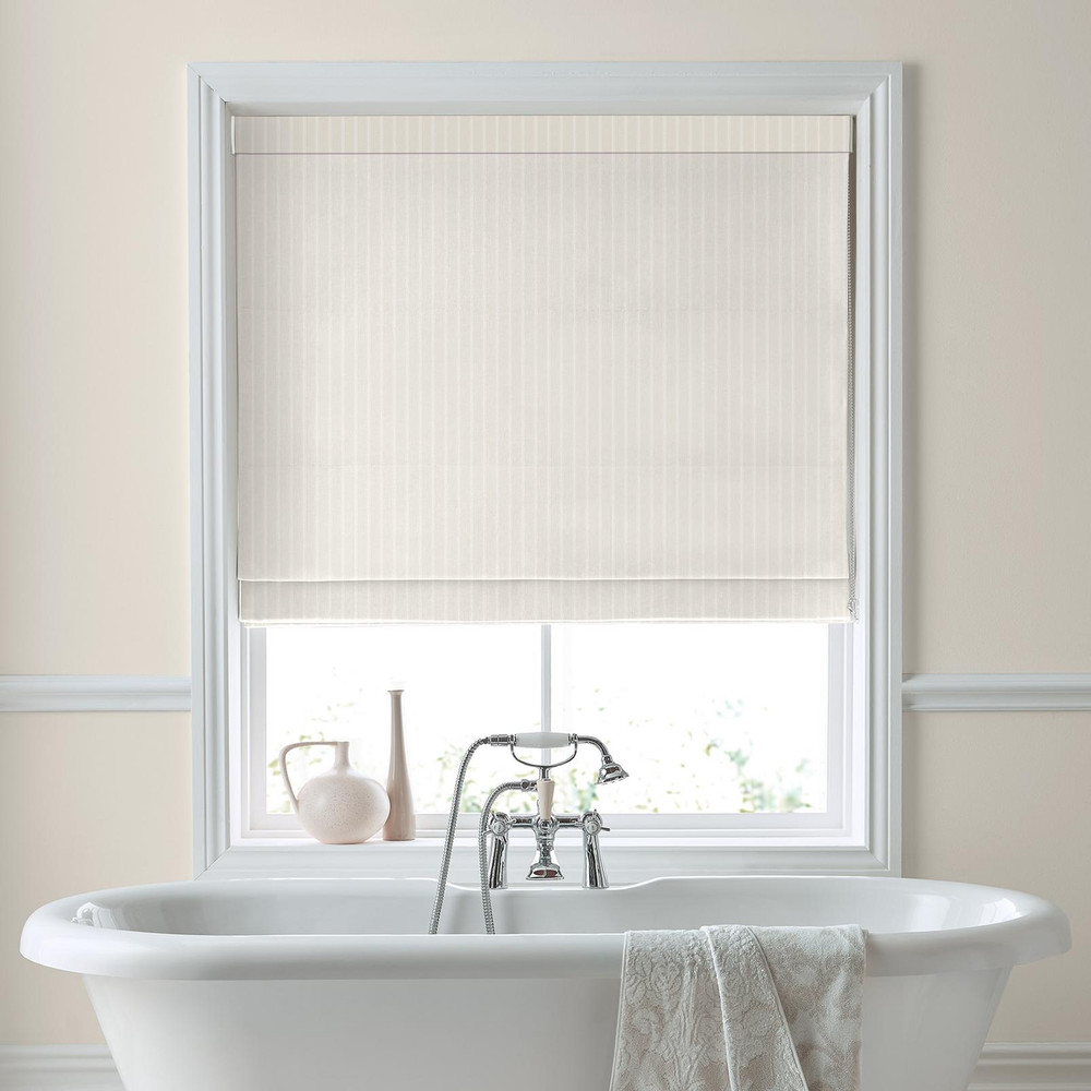 Burnsall Stripe White Sands Roman Blind by Laura Ashley - 130669rom_ROOMSET_01.jpg