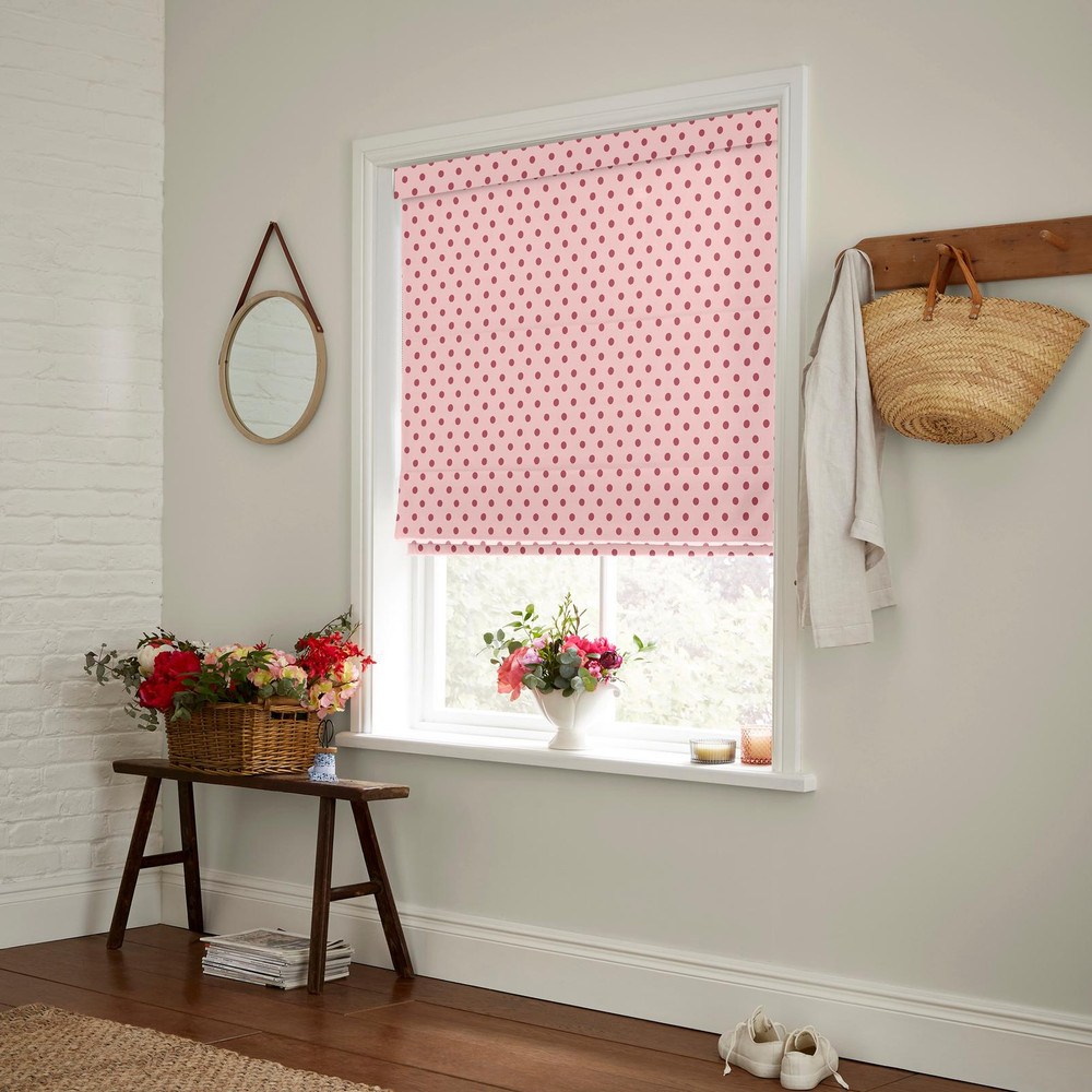 Button Spot Pink & Red Roman Blind by Cath Kidston - 130918rom_ROOMSET_02.jpg