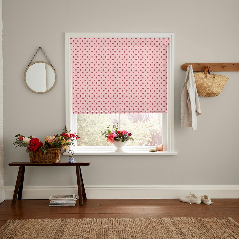 Button Spot Pink & Red Roman Blind - 130918rom_ROOMSET_01.jpg